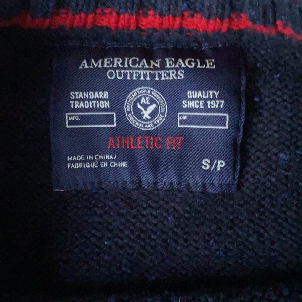 American Eagle Navy Blue Preppy Elbow Patch Sweat… - image 2